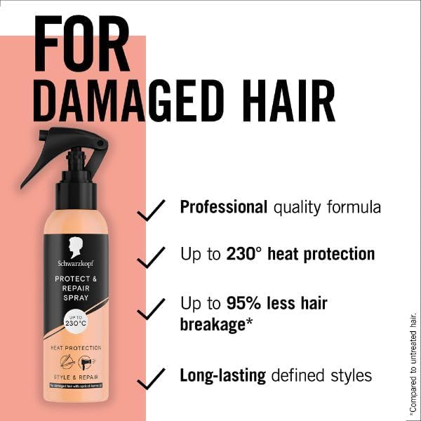 Schwarzkopf Protect And Repair Hair Spray, 150 ml 2 Schwarzkopf Protect And Repair Hair Spray, 150 ml - Image 2
