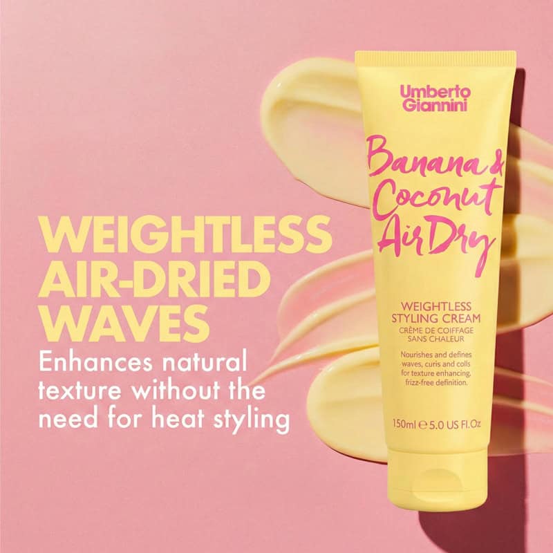 Umberto Giannini Banana Coconut Weightless Air Dry Curl Cream, 150 ml 3 Umberto Giannini Banana Coconut Weightless Air Dry Curl Cream, 150 ml - Image 3