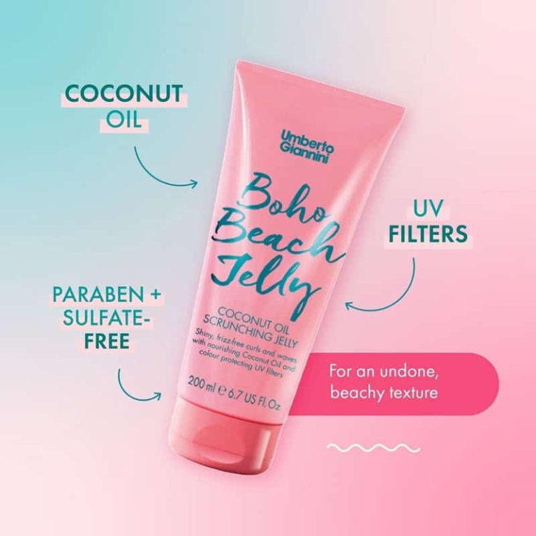 Umberto Giannini Boho Beach Coconut Oil Curl Scrunching Jelly, 200 ml
