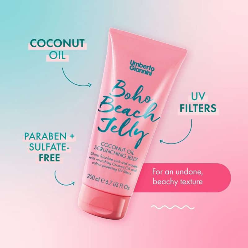 Umberto Giannini Boho Beach Coconut Oil Curl Scrunching Jelly, 200 ml - Image 3