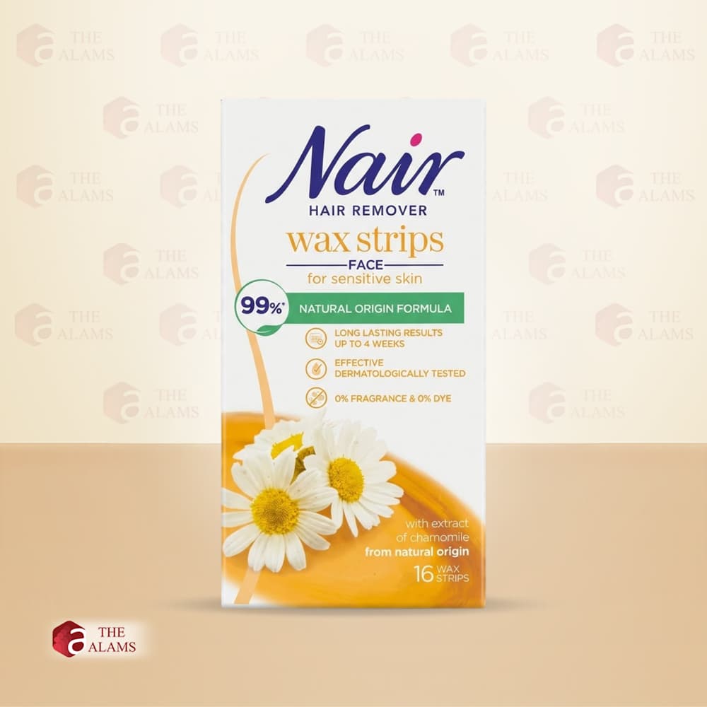 Nair Chamomile Face Wax Strips For Sensitive Skin, 16 Pcs 1 Nair Chamomile Face Wax Strips For Sensitive Skin, 16 Pcs