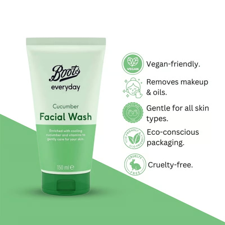 Boots Cucumber Facial Wash, 150 ml
