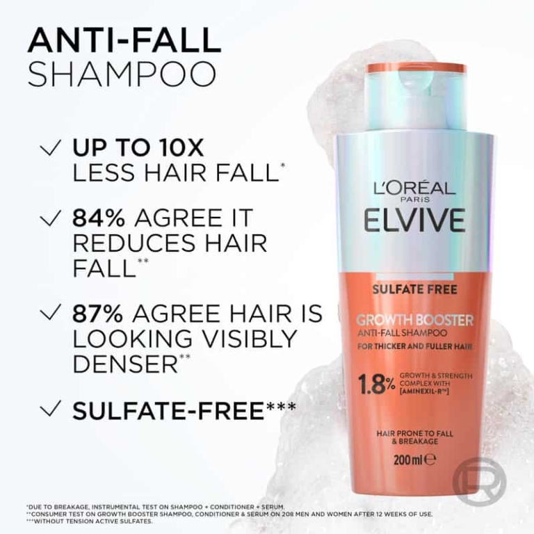 Loreal Sulphate Free Growth Booster Anti Hair Fall Shampoo, 200 ml
