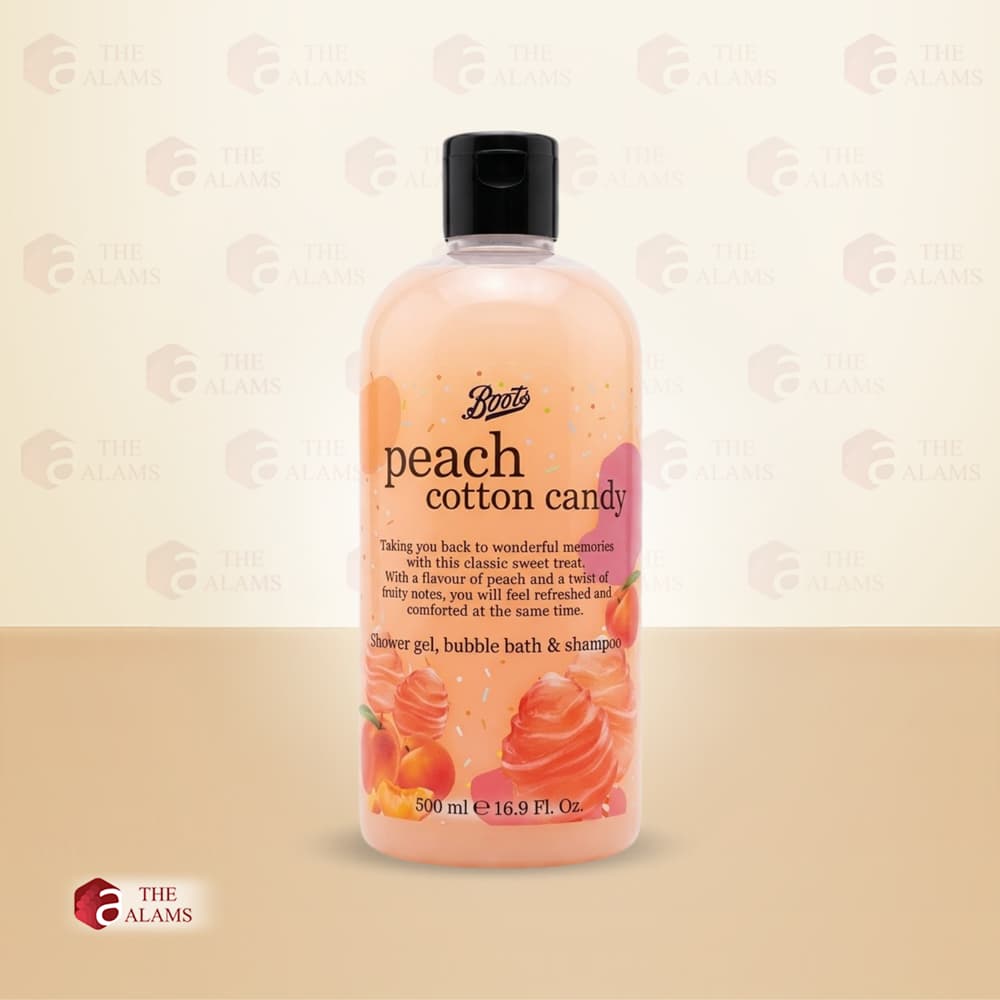 Boots Peach Cotton Candy 3 In 1 Shower Gel, Bubble Bath and Shampoo, 500 ml 1 Boots Peach Cotton Candy 3 In 1 Shower Gel, Bubble Bath and Shampoo, 500 ml